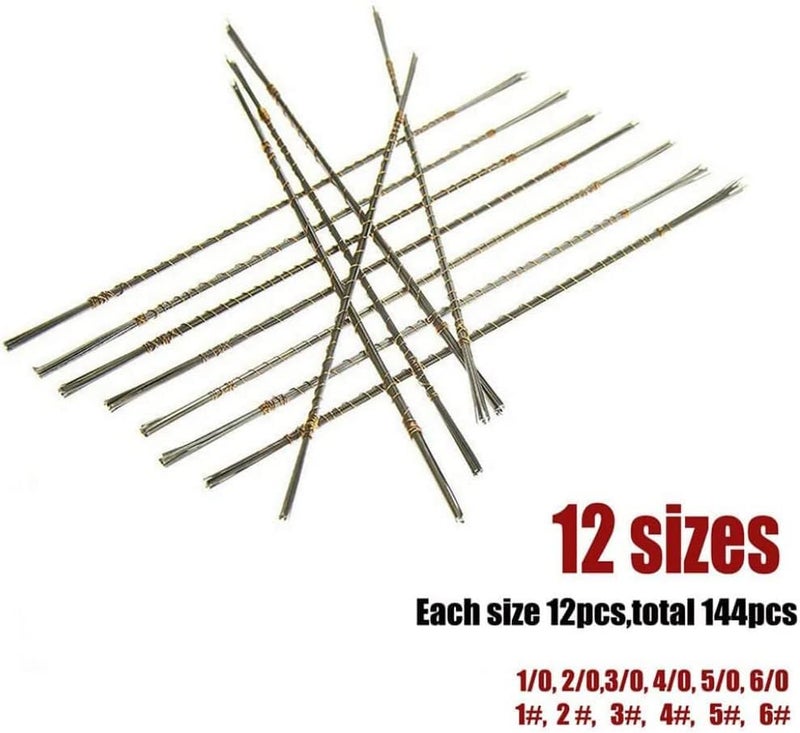 SKYPRO 144Pcs 1# 2# 3# 4# 5# 6# 1/0, 2/0, 3/0, 4/0, 5/0, 6/0 Jeweler's Saw Blades Set with Storage Box (12pcs of Each Size), Gold/Silver - Image 3